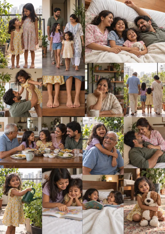 Album collage example bringing fourteen favourite moments together