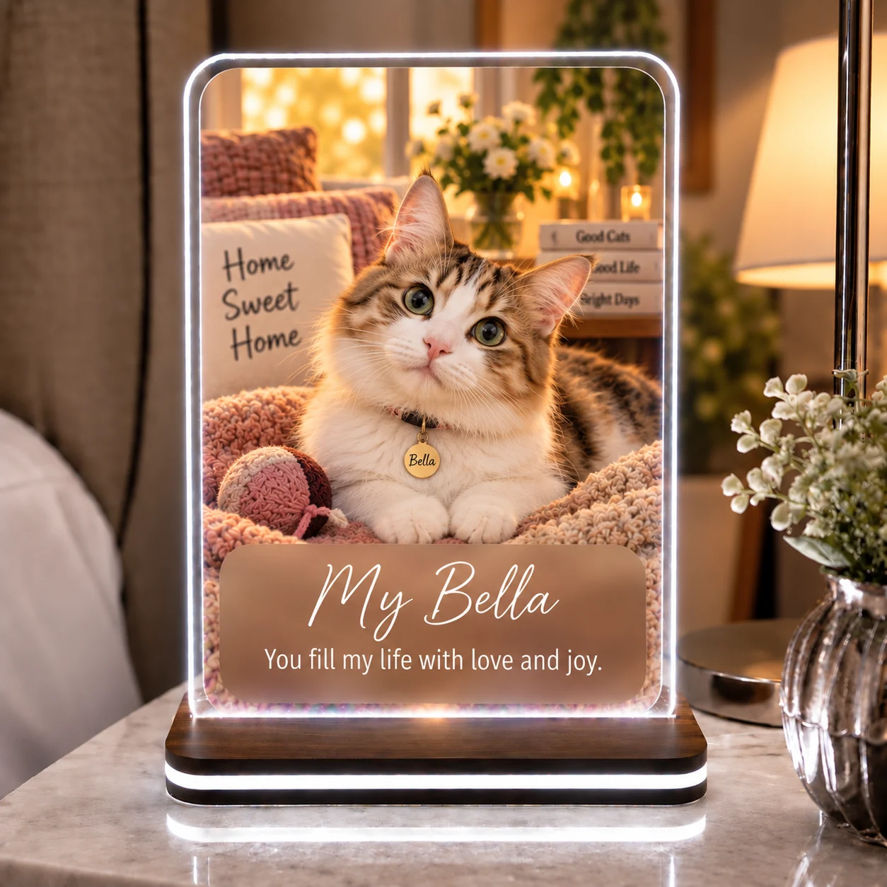 Personalised pet LED photo frame — Your pet LED frame