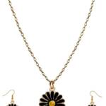Black Daisy full necklace set