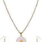 White Daisy full necklace set