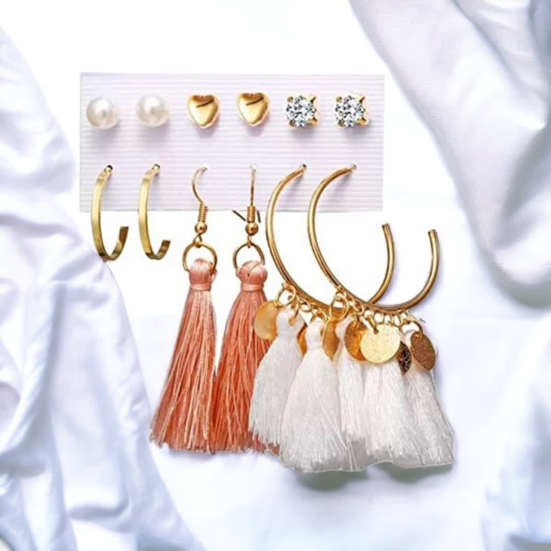 white earrings