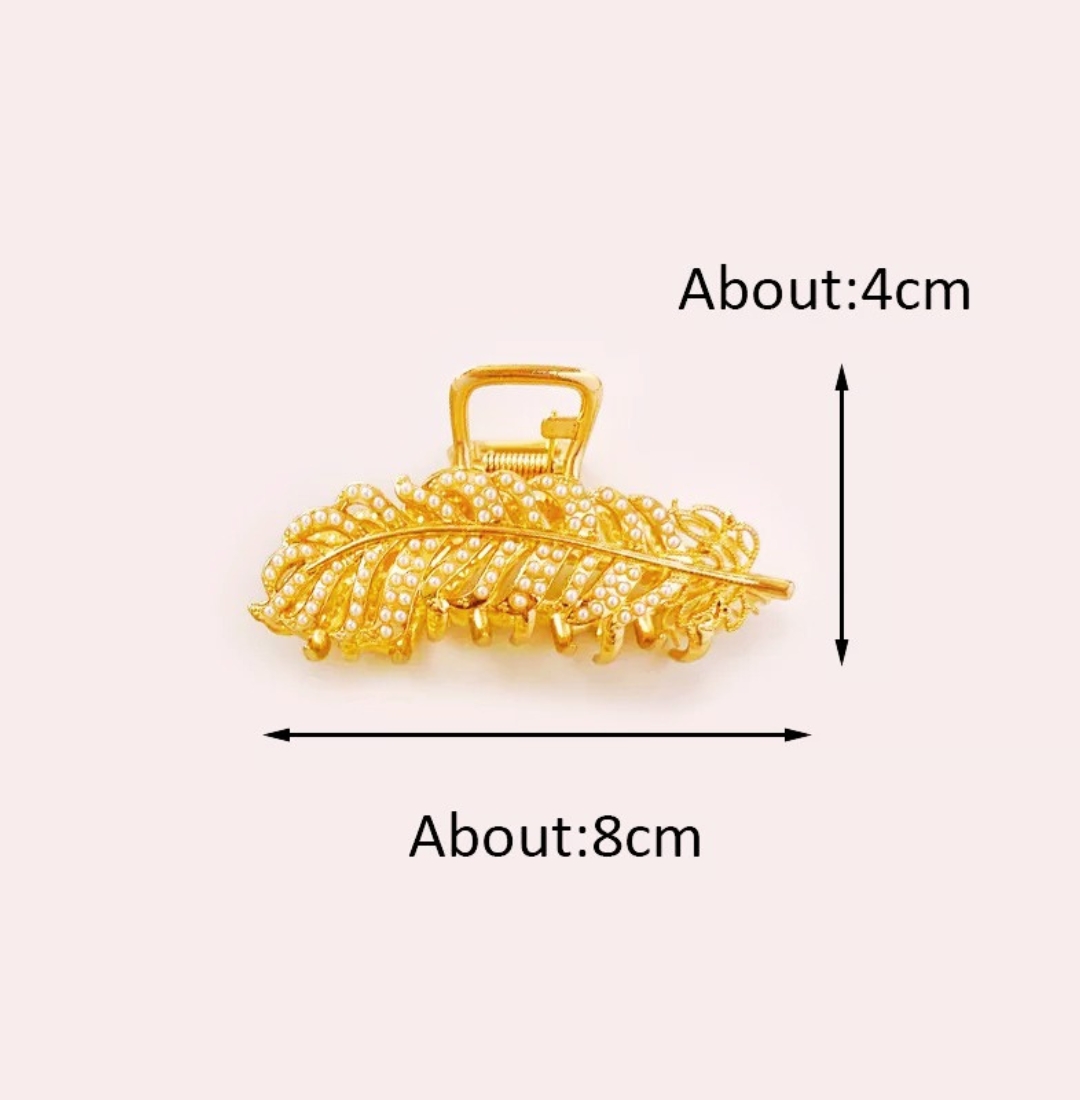Golden Leaf Hair Clip
