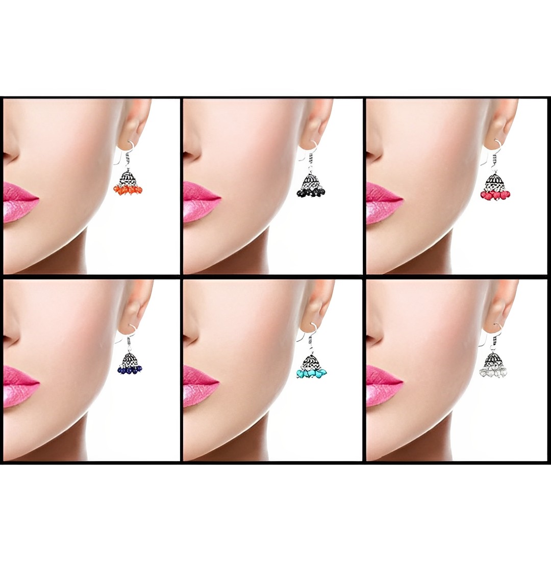 6 pairs jhumki set