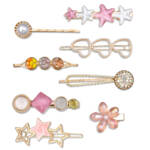 pink hair clips set pink hair clips set
