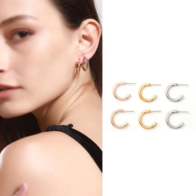 9 pairs mixed metal earrings