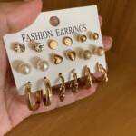 Gold-Plated Fashion Earrings Set Gold-Plated Fashion Earrings Set