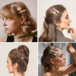pink hair clips set pink hair clips set