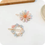 pastel flower hair clips set pastel flower hair clips set