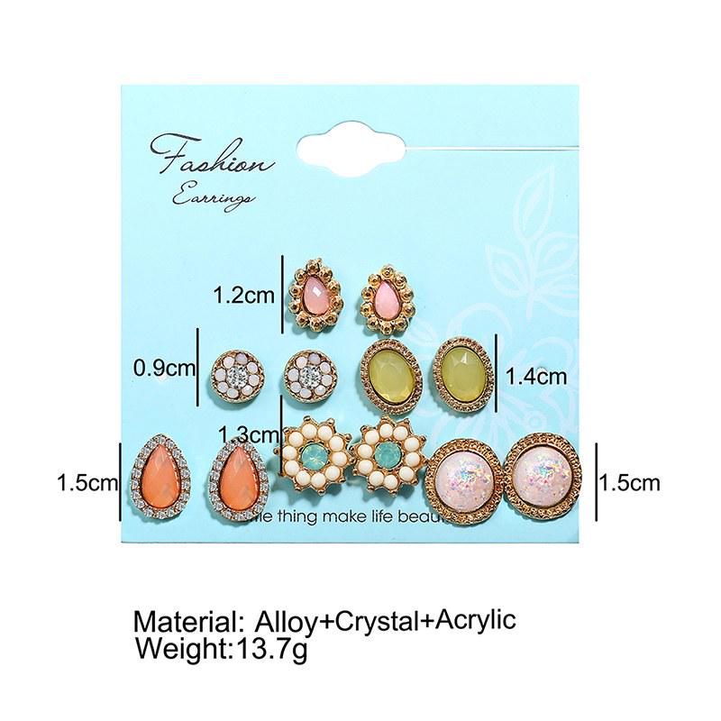 Pastel Stud Earrings Set