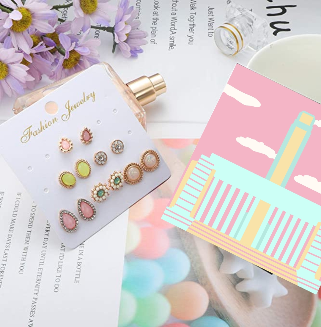 Pastel Stud Earrings Set