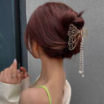 Butterfly Hair Clutcher with Pearls Butterfly Hair Clutcher with Pearls