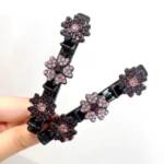Colorful crystal clover hair clip Colorful crystal clover hair clip