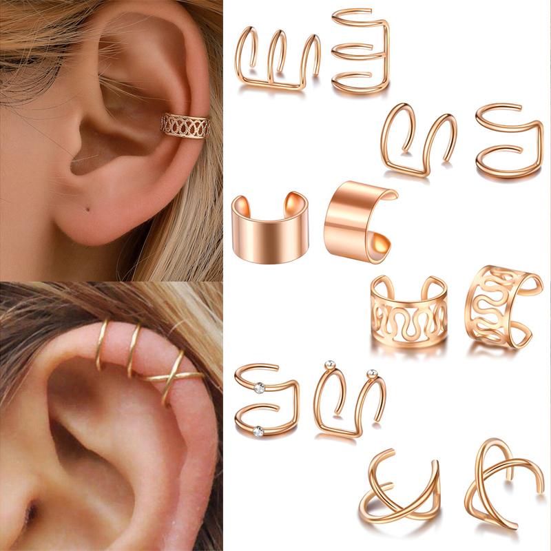 gold plated ear cuffs