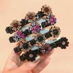 Colorful crystal clover hair clip Colorful crystal clover hair clip