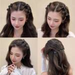 Black Floral Hair Clips Black Floral Hair Clips