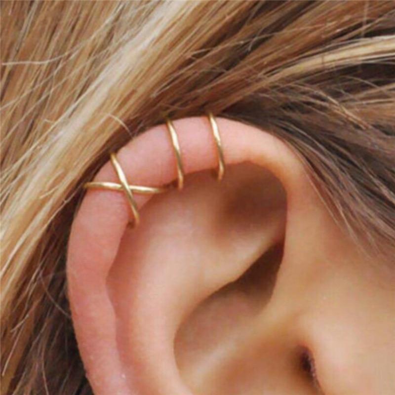 gold plated ear cuffs