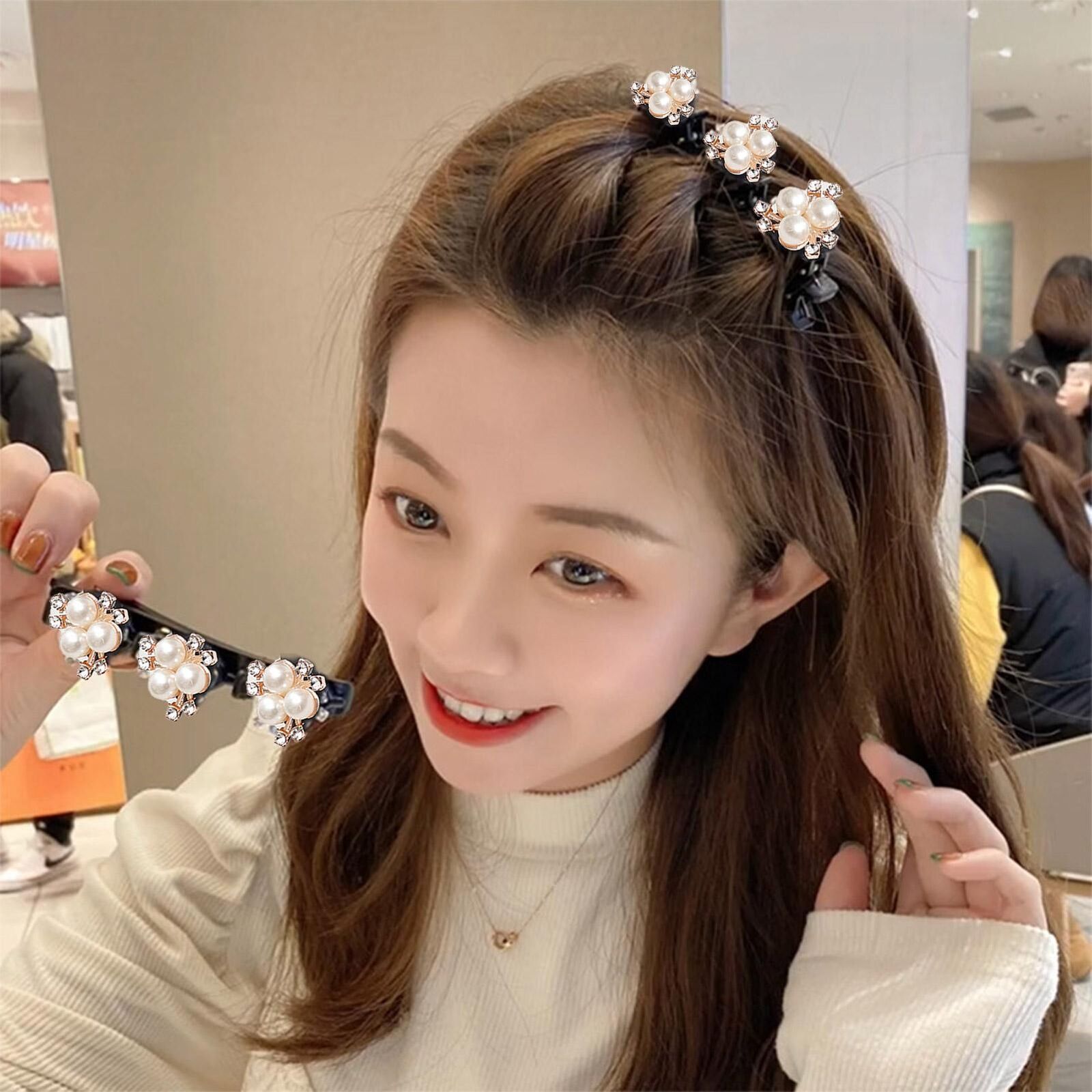 Pearl hair clip set with unique designs Pearl hair clip set with unique designs