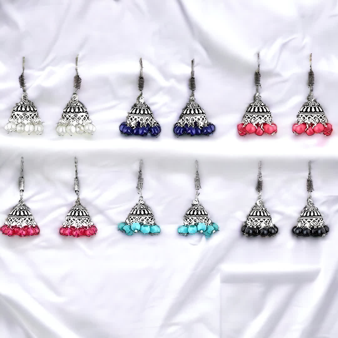 6 pairs jhumki set