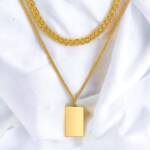 a-2-6 Double Layer Gold Chain Necklace