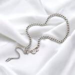 a-3-1 silver b chain necklace