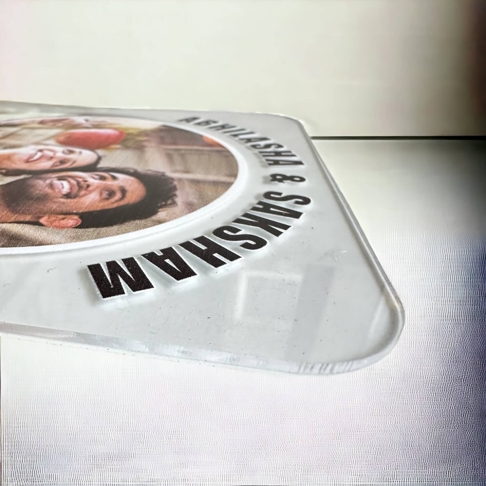 Beautiful Personalized Acrylic Photo Frame with Spotify Code - Image 4