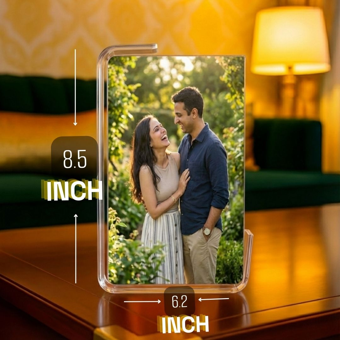 Luxurious Custom Acrylic Photo Frame with Acrylic Stand - Image 5