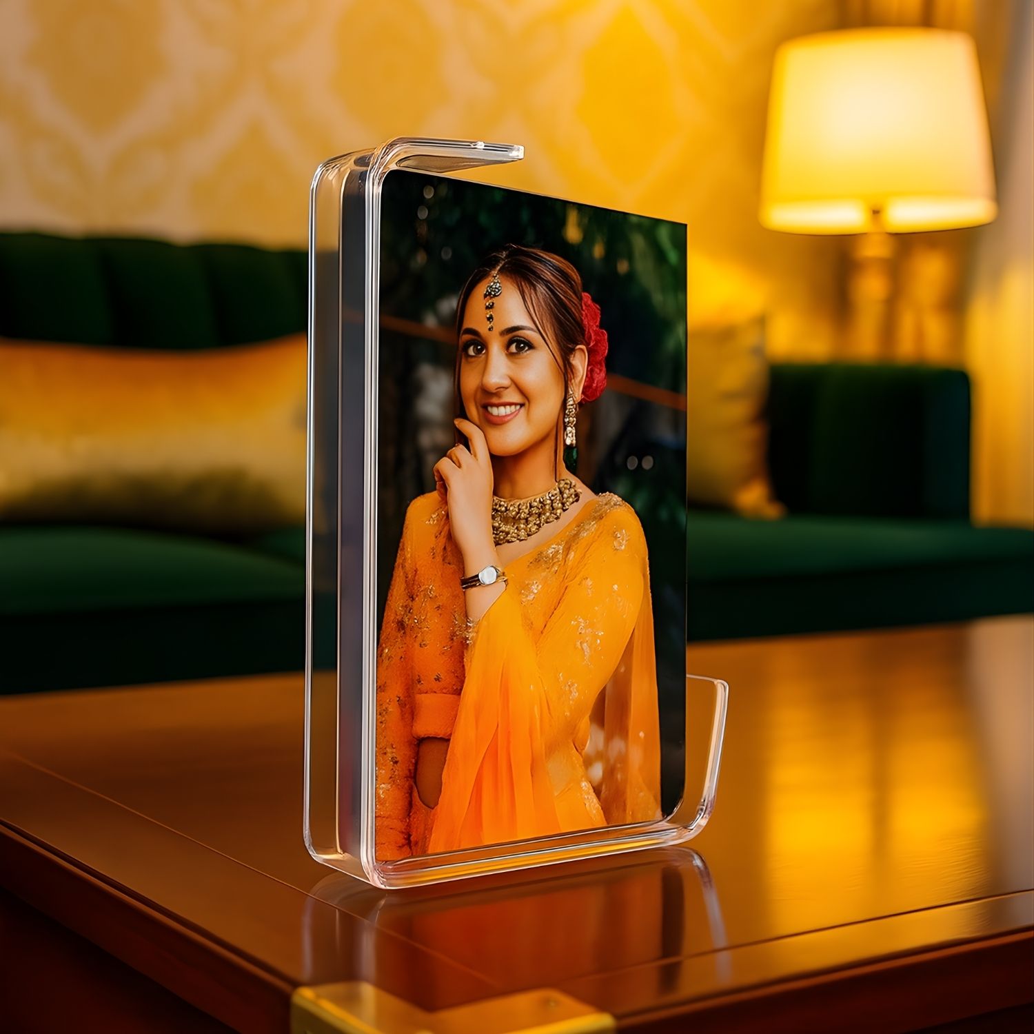 Luxurious Custom Acrylic Photo Frame with Acrylic Stand