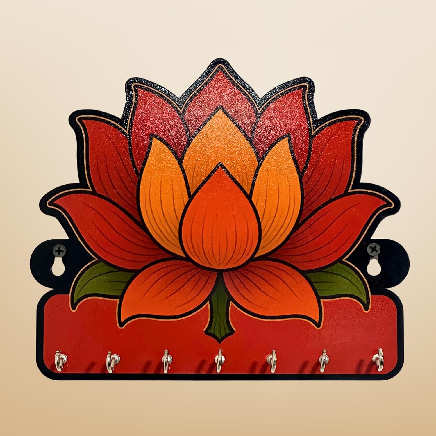 Beautiful Flower Key Holder – Decorative Modern Wall Art for Home || Elegant Key Organizer for Bedroom, Living Room, Guest Room & Dining Area ||
