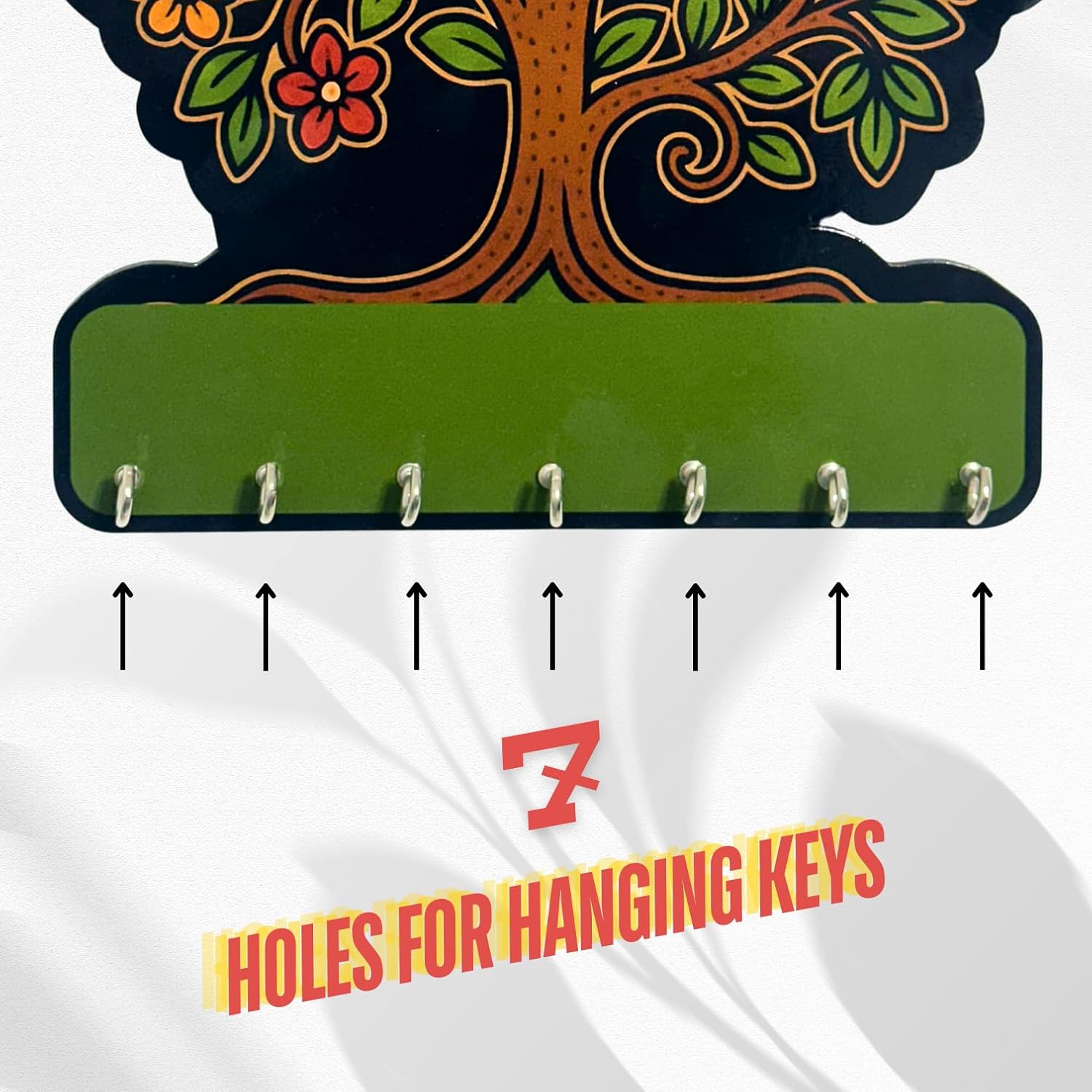 Tree of Life Wooden Unique Key Holder For Wall – Lightweight Wall Hanging Organizer for Home & Office | Decorative Modern Art for Bedroom, Living Room, Guest Room & Dining Area - Image 4