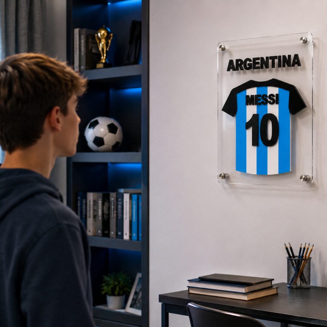 Sensational Messi Argentina Jersey Wall Art – Premium 3D Acrylic Plaque - Image 5