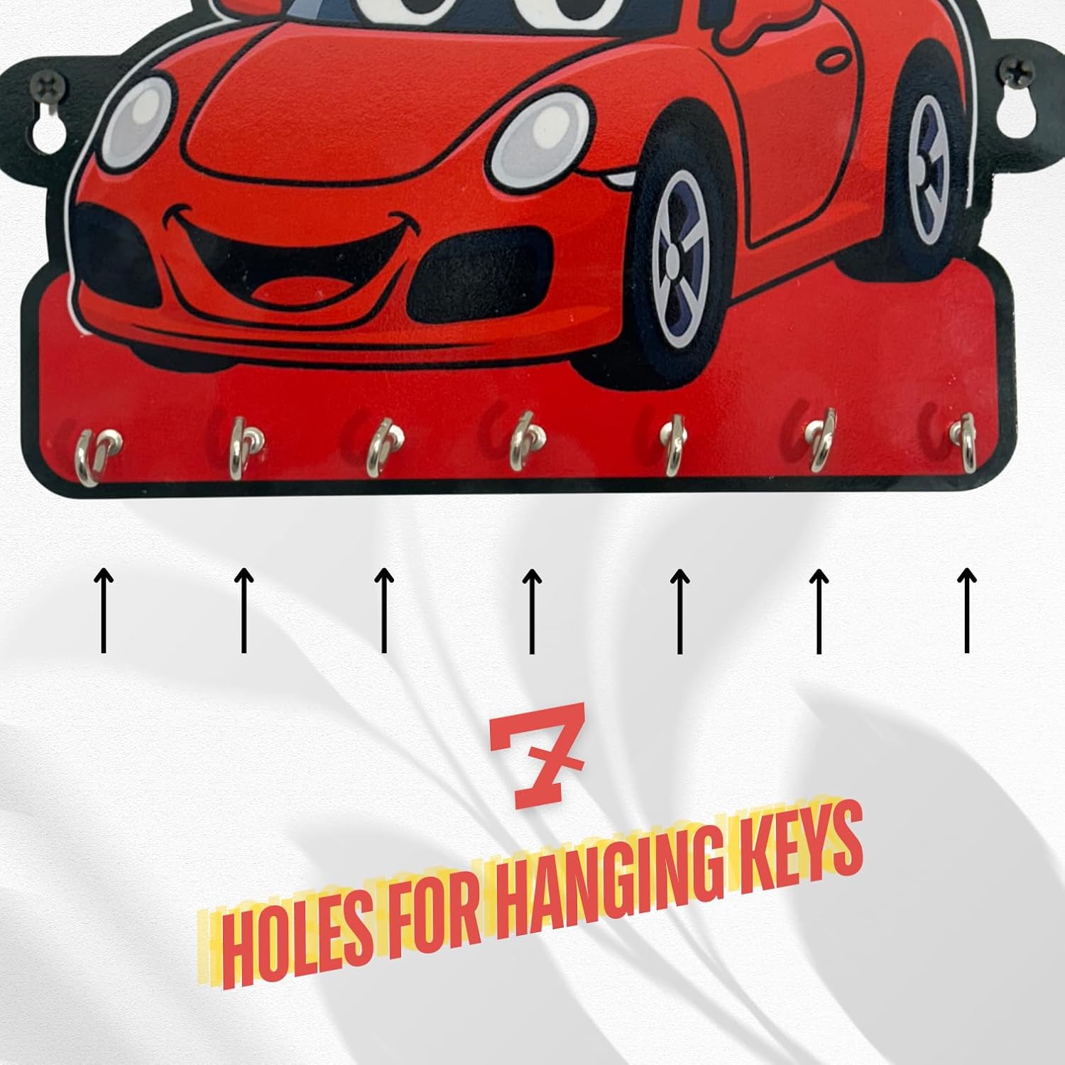 Decorative Kids Car Key Holder – Lightweight Wall Hanging Organizer for Home & Office | Fun Modern Art for Bedroom, Living Room, Guest Room & Dining Area - Image 5