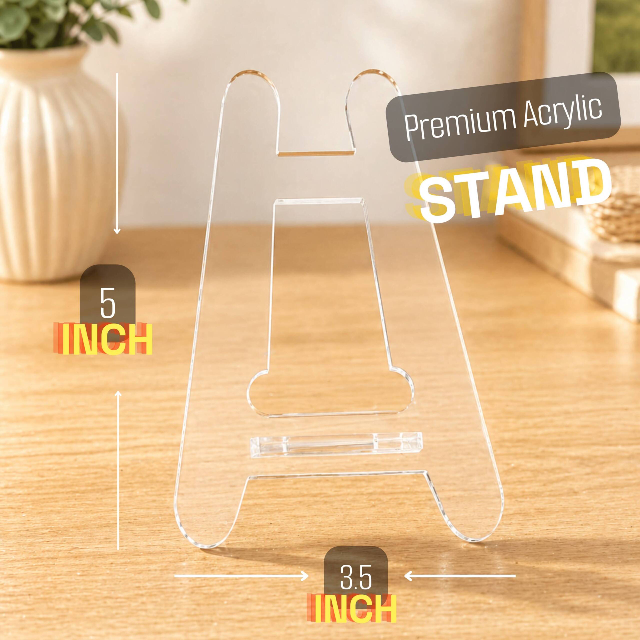 I Love You My Pookie Gift for Couple | Transparent Acrylic Desk Frame with Stand (5x4 Inch) - Image 4