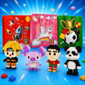 Build Your Birthday Return Gifts | Mini Character Blocks & 3D Gift Bags