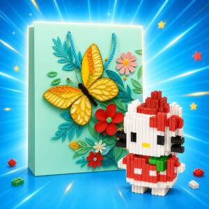 Hello Kitty Red Buildable Return Gift | Mini Block or Complete Gift