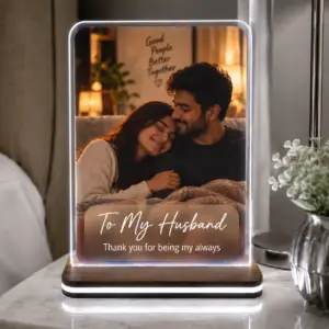 Personalised husband LED photo frame — Your husband LED frame