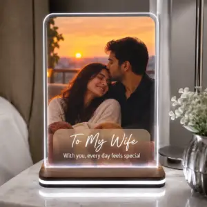 Personalised wife LED photo frame — Your wife LED frame